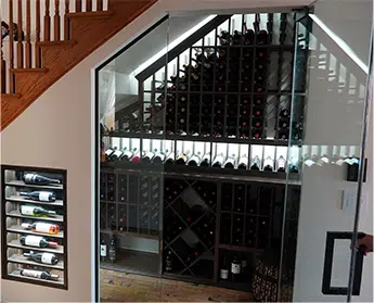 under stairs home wine cellar
